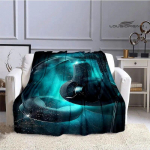 3D peakomplekti prinditud tekk Laste ilus soe tekk Flanell Pehme ja mugav kodune reisitekk s&uuml;nnip&auml;evakingitus 125x150cm