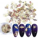 K&otilde;rvitsa nahkhiire 3D k&uuml;&uuml;nte s&auml;ra viilud Art Decor sulamist helbed kleebis kuldne