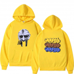 R&auml;ppar Mf Doom Mask Madlib Madvillain Graafiline tr&uuml;kitud kapuuts Unisex Hip Hop Fashion Trend Dressipluus Unisex Vintage Oversize kapuutsid L