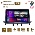 Androidi GPS-autoraadio Renault Megane 3 Fluence Samsung SM3 jaoks 2008&ndash;2014 multimeediumipleier DSP Carplay 2+32GB 2+32GB