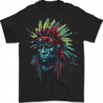Native American Demon Indian Biker Unisex T-s&auml;rk S