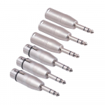 6 Pakendis 1/4 XLR 6,35 mm emast XLR isaseks ja 6,35 mm isasest XLR emaseks adapteriks tsingisulamist stereo 6 Pack