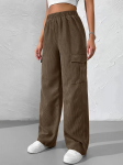 K&otilde;rge v&ouml;&ouml;kohaga naiste vintage velvetist p&uuml;ksid Sirged vabaaja mood p&uuml;ksid vintage p&uuml;ksid S pruun