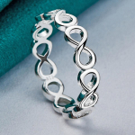 URMYLADY 925 Sterling Silver Cross Infinity 7-10 s&otilde;rmus naistele Pulmav&otilde;lu kihlus moeehted 10