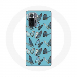 Coque pour Xiaomi Redmi Note 10 Pro papillons Fond bleu