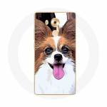 Huawei Mate 8 Continental k&auml;&auml;busspanjeli liblikakutsika valge ja pruun &uuml;mbris