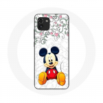 Coque pour Samsung Galaxy A03 Mickey Mouse Fleurs C&oelig;urs