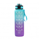 1000 ml spordiveepudeli motiveeriv k&otilde;rrepudel ajamarkeriga lekkekindla joogipudeliga