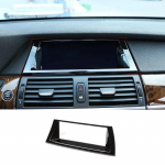 Auto armatuurlaua paneeli navigeerimisekraani raami kate ABS-kaunistus BMW X5 E70 X6 E71 2008-13 auto salongi h&auml;&auml;lestamise tarvikud must