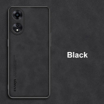 Luksuslik nahast &uuml;mbris OPPO A58 A78 A98 5G mattkattega silikoonist l&ouml;&ouml;gikindel telefoni&uuml;mbris OPPO A17 A58 A78 4G Coque jaoks For OPPO A58 4G must
