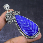 Burmise Sapphire Gemstone Handmade 925 Steling Silver Jewelry Pendant 3.15 b8a48