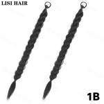 MERISIHAIR 2 tk. Pika punutud hobusesaba pikendus koos juuksesidemega Juuksepikendused hobusesaba s&uuml;nteetilised juukset&uuml;kid juuste aksessuaarid naistele igap&auml;evaseks kandmiseks 52cm