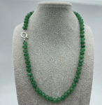 new Faceted 5x8mm Green Emerald Roundel Beads Necklace 18