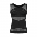 Kompressioons&auml;rk meestele Salendav aluss&auml;rk Body Shaper Belly Control Tank top for Shaping Varrukateta Shapewear Vest Meeste L must