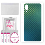 apgo Protective Skin Sticker for the back compatible with Umidigi One Max, Wrap Film, Foil, Vinyl - Pattern Carbon Chameleon CAKA1