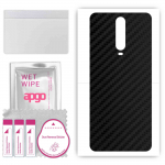 apgo Protective Skin Sticker for the back compatible with Xiaomi Redmi K30 5G, Wrap Film, Foil, Vinyl - Pattern Carbon Black