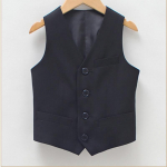 Laste kleit vest poisi &uuml;likond &uuml;likond lillet&uuml;druku n&auml;itus must &uuml;hev&auml;rviline vabaaja vest korea versioon Slim 170 must