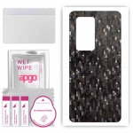 apgo Protective Skin Sticker for the back compatible with Huawei P40 Pro Plus, Wrap Film, Foil, Vinyl - Pattern Carbon Black Pixel