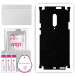 apgo Protective Skin Sticker for the back+sides compatible with OnePlus 7 Pro, Full Wrap Film, Foil, Vinyl - Pattern Matte Black