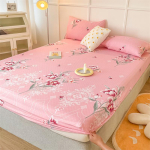 Tr&uuml;kitud voodilina komplektid linad &Uuml;hekohalise/Kahekohalise/Queen/King suuruses voodile koos padjap&uuml;&uuml;riga koju Elastikpaelaga Madratsikate Single 3pcs beige