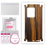 apgo Protective Skin Sticker for the back+sides compatible with Vivo V25 Pro 5G, Full Wrap Film, Foil, Vinyl - Pattern Tigerwood