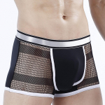 Meeste aluspesu Patchwork Color Ice Silk Seksikas hingav L must