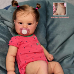Originaalse kaubam&auml;rgiga 60 cm riidest keha Reborn Doll Maddie Soft Touch 20-tolline riidest keha vasts&uuml;ndinud beebide nukk Realistlik k&auml;sitsi valmistatud juurtega juuste simulatsiooni nukum&auml;nguasjad 60cm cloth body