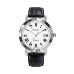 Mathey-Tissot City nahast rihm valge sihverplaadi automaatne HB611251ATABR meeste k&auml;ekell valge