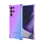L&auml;bipaistev armas gradiendiga telefoni&uuml;mbris, &otilde;huke kriimustusvastane painduv TPU kate, p&otilde;rutuskindel kaitse&uuml;mbris Samsung Galaxy S22 5G S23 FE S24 Ultra S23+ jaoks Samsung Galaxy S23+ 5G sinine/lilla