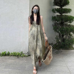 Lilleline p&auml;itsetega kleit naiste kevad-suvi Prantsuse retro mere&auml;&auml;rne puhkusestiilis rannakleit avar &otilde;huke pikk kleit S