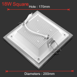 LED s&uuml;visvalgusti lagi 6W 9W 12W 18W s&uuml;vistatav LED lagi lamp Klaaskere AC 85-265V LED valgus + LED draiver Warm White 3000K
