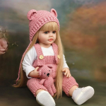 55 cm pehmest silikoonist kogu kehaga vin&uuml;&uuml;lm&auml;nguasi Reborn Toddler Girl Nukk Betty elutruu vasts&uuml;ndinud beebi parukas Juuksekingitused lastele M&auml;nguasjad 55cm