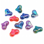 Loovad v&auml;rvilised ripatsid, moodsad akr&uuml;&uuml;lhelmed vertikaalse auguga, UV-kindlad, v&auml;rvikindlad, k&auml;ev&otilde;rude ja kaelakeede valmistamiseks, 5 tk suured virsiku s&uuml;dame helmed, aksessuaarid mitmev&auml;rviline