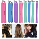 10 tk silikoonist ilma klambrita roosad juuste lokirullid rullid DIY Magic spiraal lokirullid v&otilde;lukepp lokkide kujundaja juuksed 8 mm