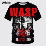 Y2K r&otilde;ivad uues stiilis WASP. 3D Prindiga T-s&auml;rk meestele Naistele Suvine Hip-hop Unisex vabaaja T-s&auml;rk Harajuku &Uuml;markaelusega T-s&auml;rk XL