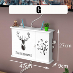 Suured traadita WiFi-ruuteri riiulid, salvestuskarbid, kaabel Power Plus traatklamber