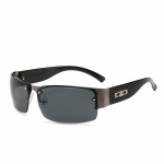 2024 Uued p&auml;ikeseprillid UV400 Vintage Punk Rimless Ristk&uuml;lik Meeste Moodprillid Raamita S&otilde;iduvarjud Kalastusreisi prillid hall