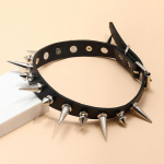 Long Spike Choker Punk kunstnahast krae gooti stiilis kaelakee tarvikud