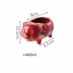 460 ml Punased seakruusid kokteil TIKI klaasist Ameerika baarikeraamika joogitops Suure mahutavusega portselanist &otilde;lle Steinid smuuti joogipurk Pig Tiki Mug 460ml