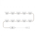 LED vanity peegli lambipirni peegli esivalgusti USB meigivalgusti kolmev&auml;rviline h&auml;mardav peegli tuli 10 Bulbs