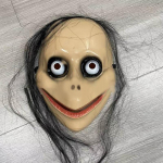 Halloweeni &otilde;udus pikkade juuste maskiga Naljakas mask V-kujuline suumask Momo mask