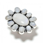 Rainbow Moonstone Gemstone Handmade 925 Sterling Silver Jewelry Ring Size 7 e3a85