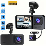 3-kanaliline s&otilde;idusalvesti auto-DVR esi- ja tahavaatekaamera WIFI-videosalvesti &ouml;&ouml;versioon autos&otilde;idusalvesti koos parkimisj&auml;lgimise armatuurkaameraga 3 Channel Car DVR