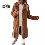 Naiste talvejope Paks fliisist lahtik&auml;iv krae, pikad varrukad, n&ouml;&ouml;bid allapoole &uuml;hev&auml;rviline keskmise pikkusega kuumust hoidev v&auml;lismantel M pruun