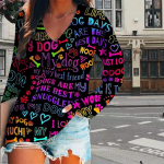 Luminous Butterfly Print Naiste Ts&auml;rgid Naiste Topid Pikkade varrukatega V-kaelusega Pullover Femme T-s&auml;rgid Naiste T-s&auml;rk XS sinine