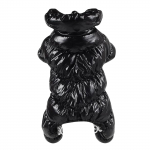 Koera talve sulejope Riided Neljajalgsed talvemantel Lemmikloom v&auml;ike koer paksendatud puuvillane S must