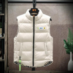 Meeste trendikas suure suurusega vest S&uuml;gis ja talv Soe p&uuml;stkraega vest Kohev suur suurus Leivakost&uuml;&uuml;m Meeste lahtine vest 6XL valge
