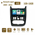 Android-raadio auto multimeedia Autoraadio 2 Din Renault Logan 1 jaoks Sandero Dacia Duster 2009&ndash;2015 Multimeedia GPS-navigatsioon 1+16 GB must