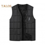 Meeste vest V-kaelusega varrukateta, &uuml;herealine tepitud vestiga mantel lukuga taskutega, &uuml;hev&auml;rviline Palus vooder, paksendatud termovest jakk XL tumesinine v&auml;rv