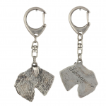 Schnauzer III - Silver-plated key ring with dog, handbag decoration, backpack pendant by Art-Dog brand